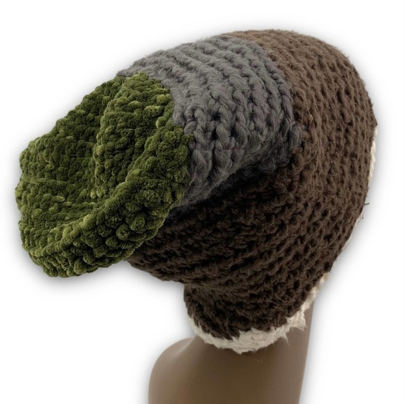 Hand made crochet woven oversized winter hat - Picture 8 of 12